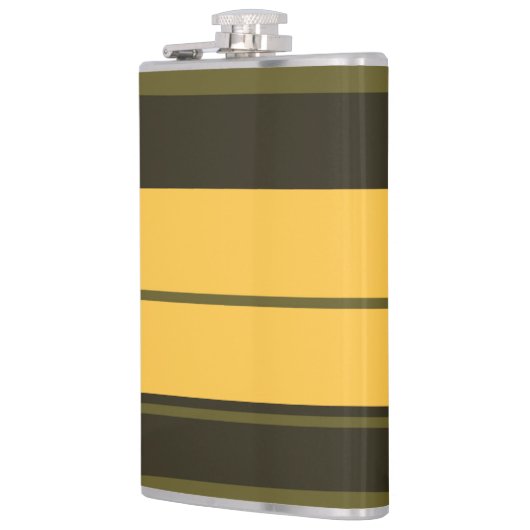  gele en groene strepen heupfles (Links)