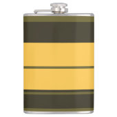  gele en groene strepen heupfles (Voorkant)