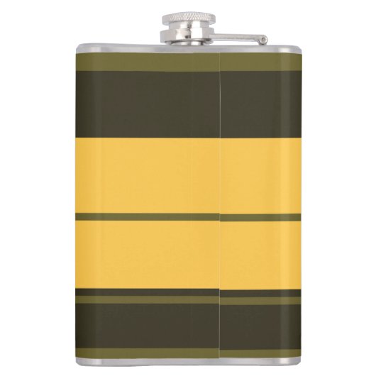  gele en groene strepen heupfles (Achterkant)