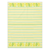 Gele en groene strepen Italiaanse Lemon en Limoen Tafelkleed (Voorkant)