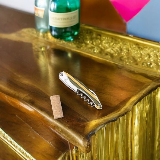  gele en groene strepen kurkentrekker