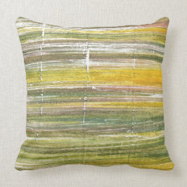 Gele en groene strepen kussen