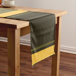  gele en groene strepen lange tafelloper