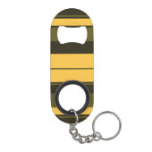  gele en groene strepen mini flessenopener (Achterkant)