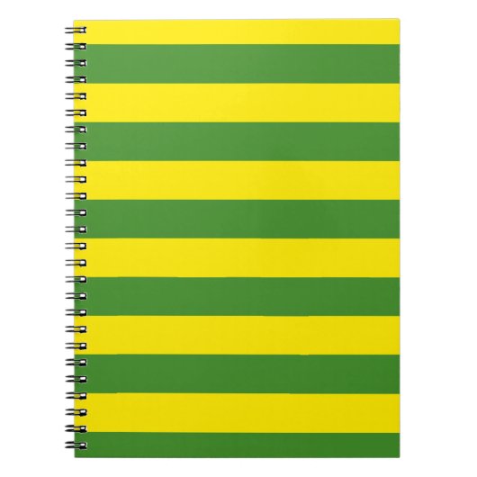 Gele en groene strepen notitieboek (Voorkant)