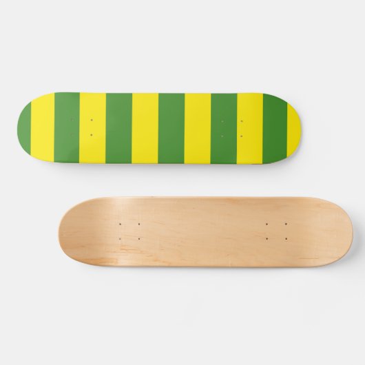 Gele en groene strepen persoonlijk skateboard (Horizontaal)