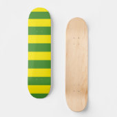 Gele en groene strepen persoonlijk skateboard (Voorkant)