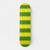 Gele en groene strepen persoonlijk skateboard (Voorkant)