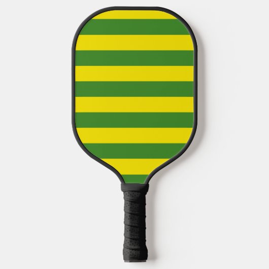 Gele en groene strepen pickleball paddle (Voorkant)