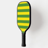 Gele en groene strepen pickleball paddle (Links)