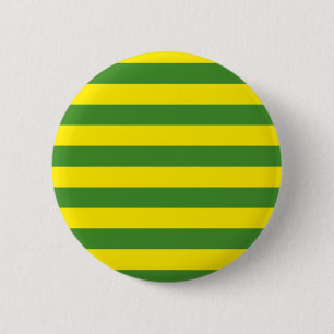 Gele en groene strepen ronde button 5,7 cm