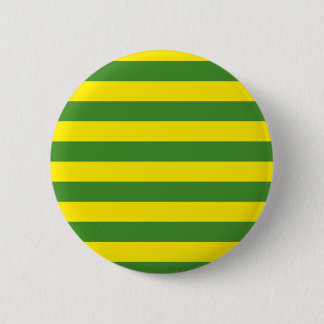 Gele en groene strepen ronde button 5,7 cm