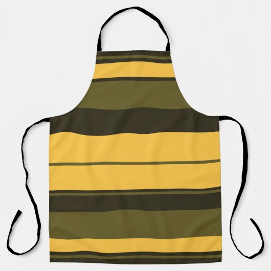  gele en groene strepen schort (Voorkant)