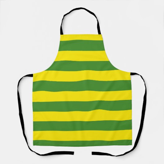 Gele en groene strepen schort (Voorkant)