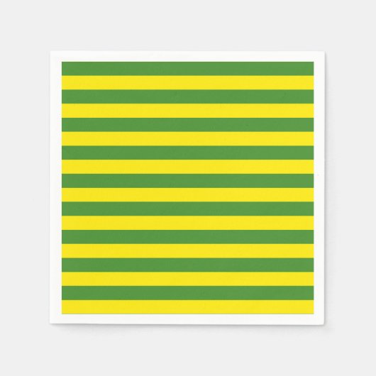 Gele en groene strepen servet (Voorkant)