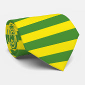 Gele en groene strepen stropdas (Opgerold)
