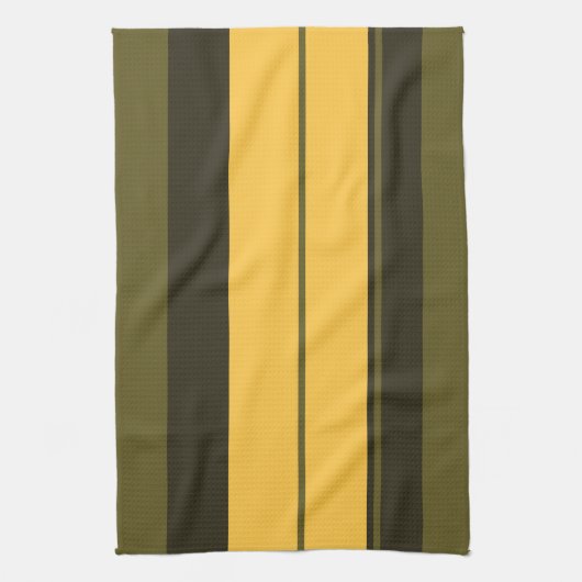  gele en groene strepen theedoek (Verticaal)