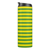Gele en groene strepen thermosbeker (Geroteerd rechts)