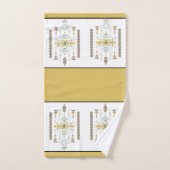 Gele en groene tribale badhanddoekset bad handdoek (Handdoek)