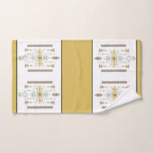 Gele en groene tribale badhanddoekset bad handdoek (Handdoek)