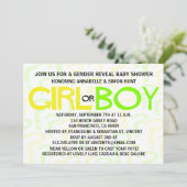 Gele en groene typografie Geslacht Kaart (Staand voorkant)