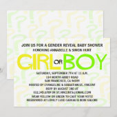 Gele en groene typografie Geslacht Kaart (Voorkant / Achterkant)