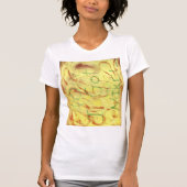 Gele en groene vrouwen T-shirt ontwerp. (Voorkant)