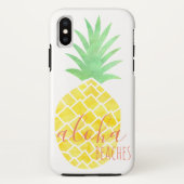 Gele en groene Waterverf Ananas Aloha Beachea Case-Mate iPhone Case (Achterkant)