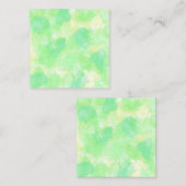 Gele en Groene Waterverf Notitiekaartje (Voorkant / Achterkant)
