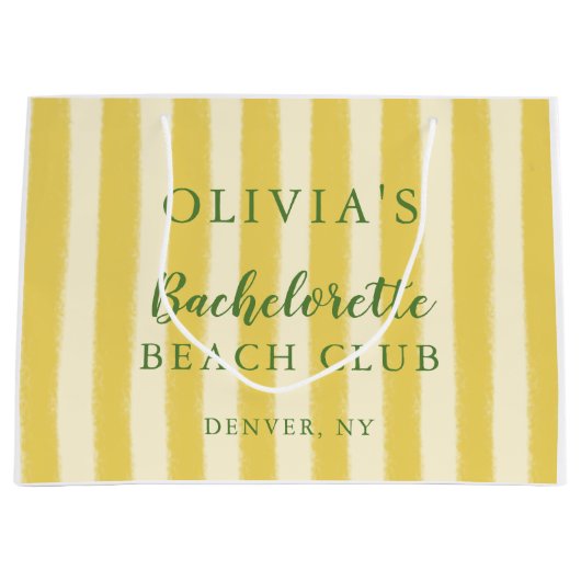 Gele en groene zomer Bachelorette Groot Cadeauzakje (Voorkant)
