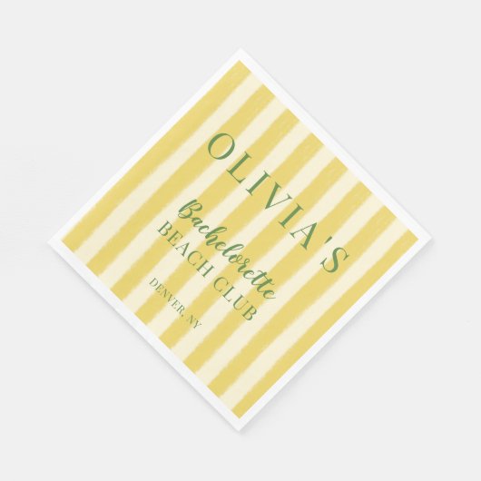 Gele en groene zomer Bachelorette Servet (Hoek)