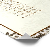 Gele en ivoren  Tortelduifjes Poster (Hoek)