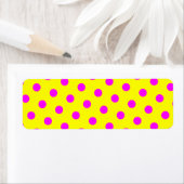 Gele en Magenta Stippen Etiket (Insitu)