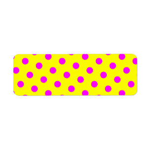 Gele en Magenta Stippen Etiket