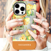 Gele en mosterd aangepaste naam bloemstuk  Case-Mate iPhone case