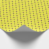 Gele en multidimensionele poolpunten cadeaupapier (Hoek)