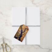 Gele en oranje bladeren cadeaulabel (Met Touw)