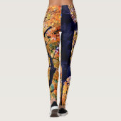 Gele en oranje bladeren leggings (Achterkant)