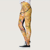 Gele en oranje bladeren leggings (Links)