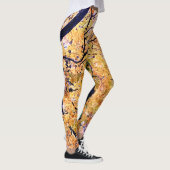 Gele en oranje bladeren leggings (Rechts)