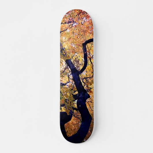 Gele en oranje bladeren persoonlijk skateboard (Voorkant)