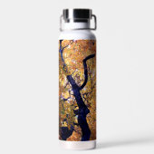 Gele en oranje bladeren waterfles (Achterkant)