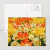 Gele en Oranje bloemen Briefkaart (Voorkant / Achterkant)