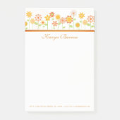 Gele en Oranje bloemen Post-it® Notes (Voorkant)