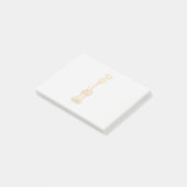 Gele en oranje cartoon giraffe post-it® notes (Schuin)