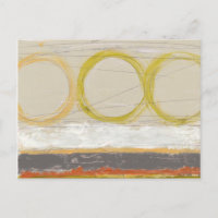 Gele en Oranje cirkels op Multicolored achtergrond