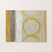 Gele en Oranje cirkels op Multicolored achtergrond Legpuzzel (Horizontaal)