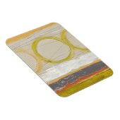 Gele en Oranje cirkels op Multicolored achtergrond Magneet (Rechterzijde)