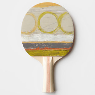 Gele en Oranje cirkels op Multicolored achtergrond Tafeltennisbatje