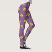 Gele en Oranje Daffodils Pattern Legging (Rechts)